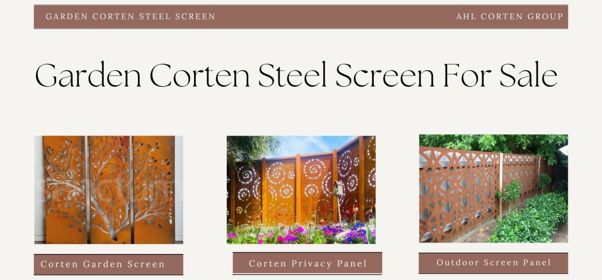 corten steel garden screen