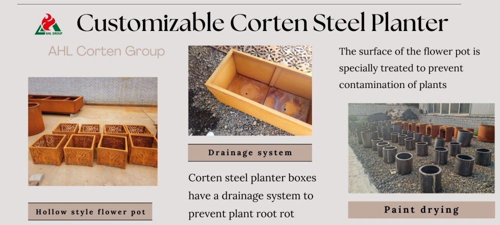 garden corten planter for sale