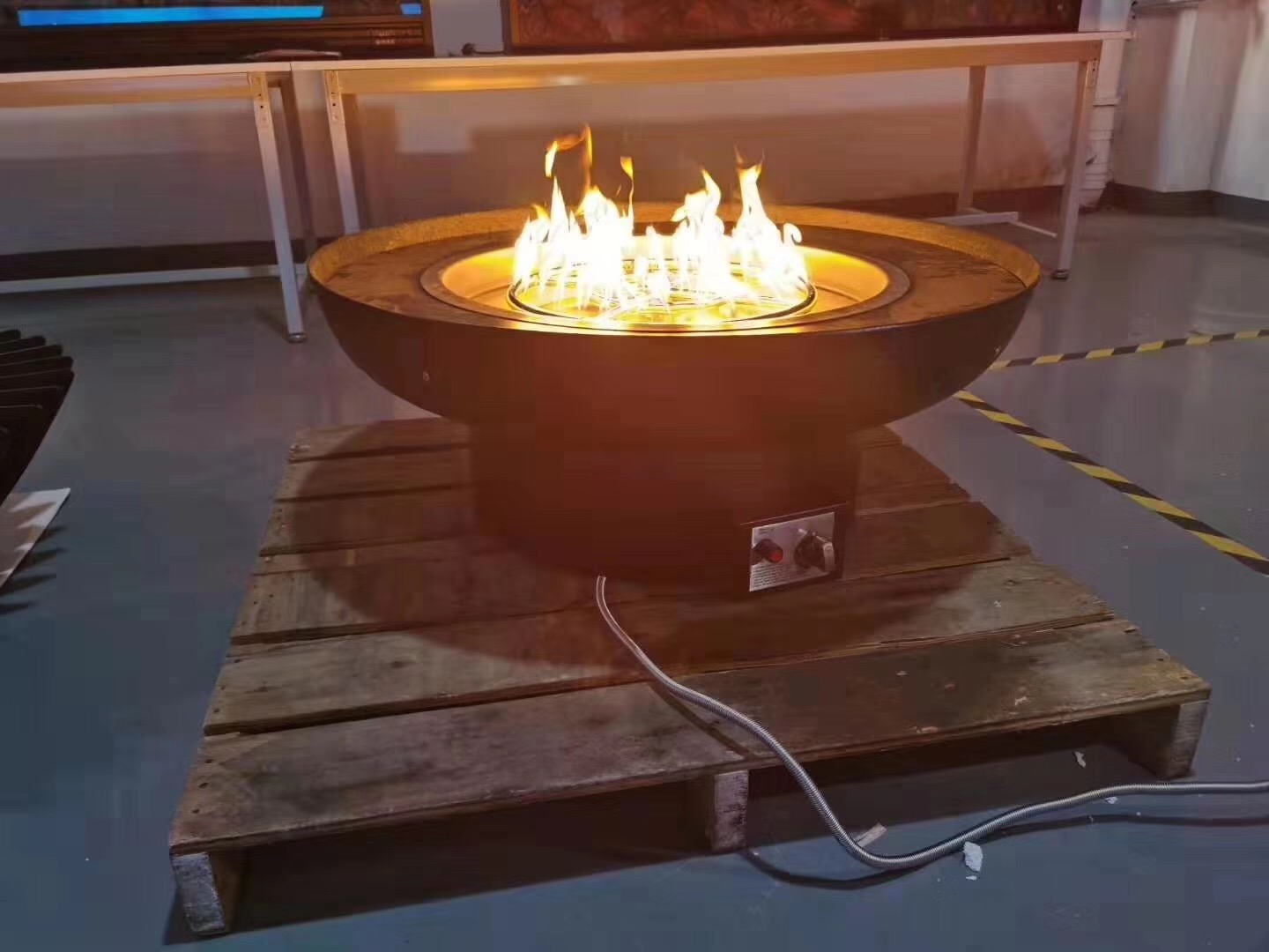 AHL CORTEN gas fire bowl