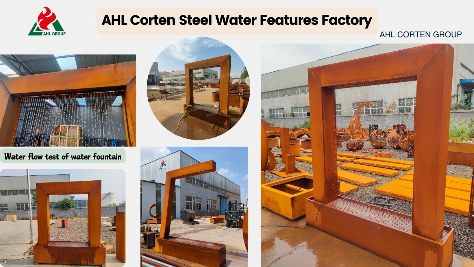 AHL corten steel water features factory&outdoor water feature&garden water feature