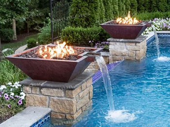 Metal Gas Water Fire Fountain