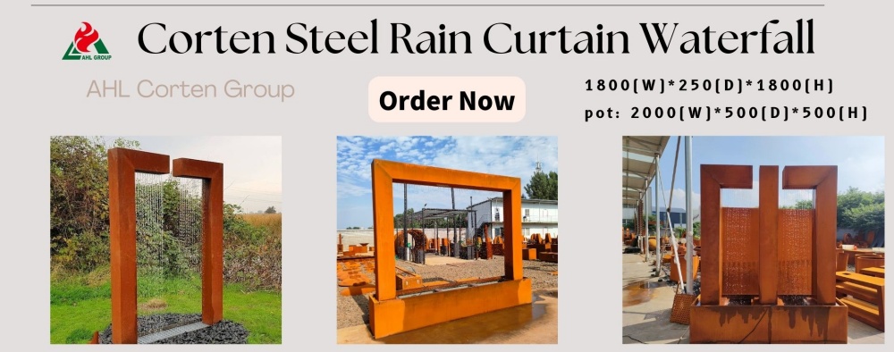 metal rain curtain waterfall