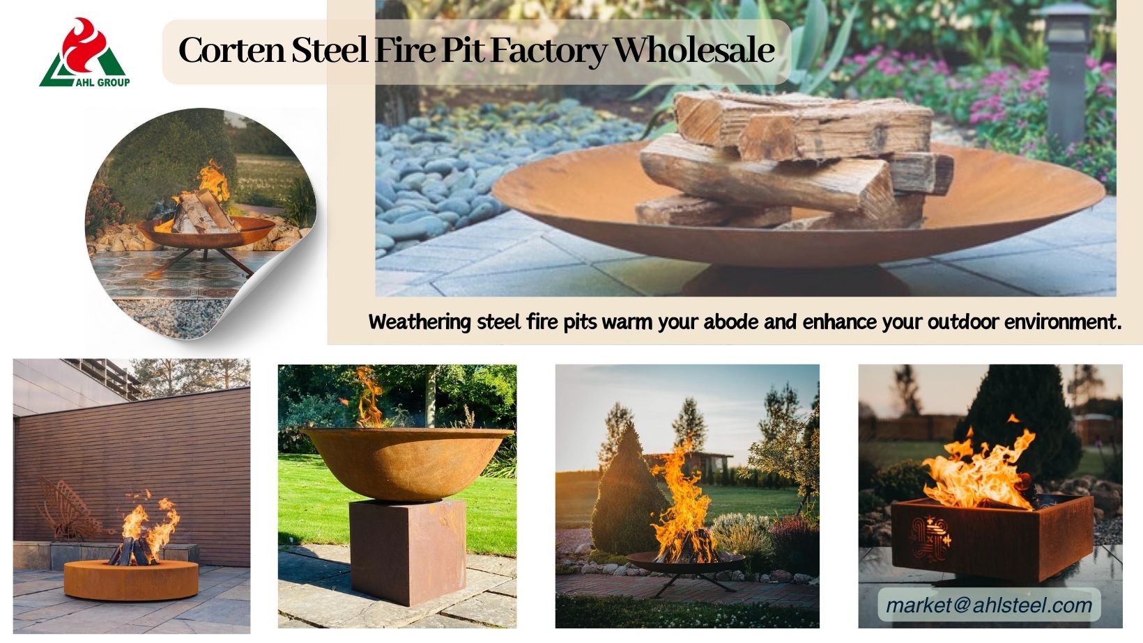 Corten Steel Fire Pit Factory Wholesale