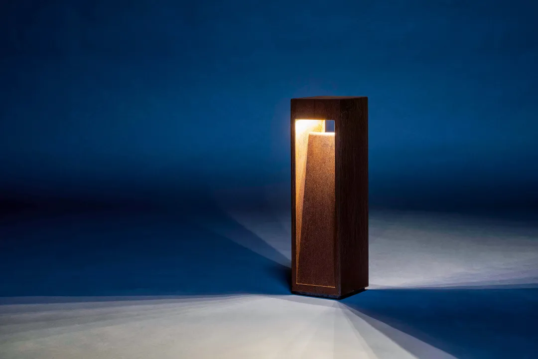 corten steel outdoor bollard light-NYE design2