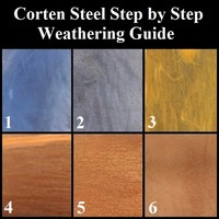 corten steel weathering step