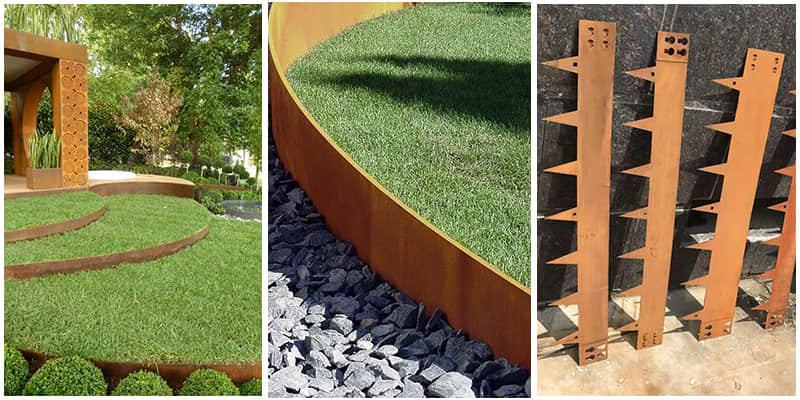 Flexible Corten Steel Garden Landscape, How To Install Corten Steel Garden Edging