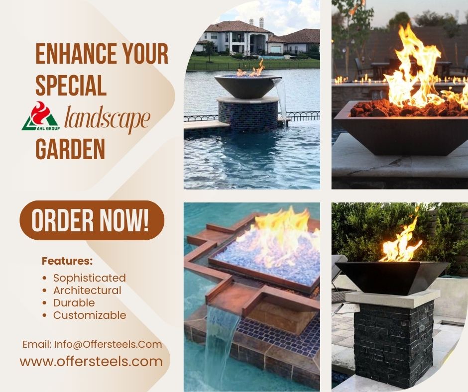 metal gas water fire fountains