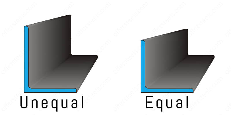 equal and unequal steel angle