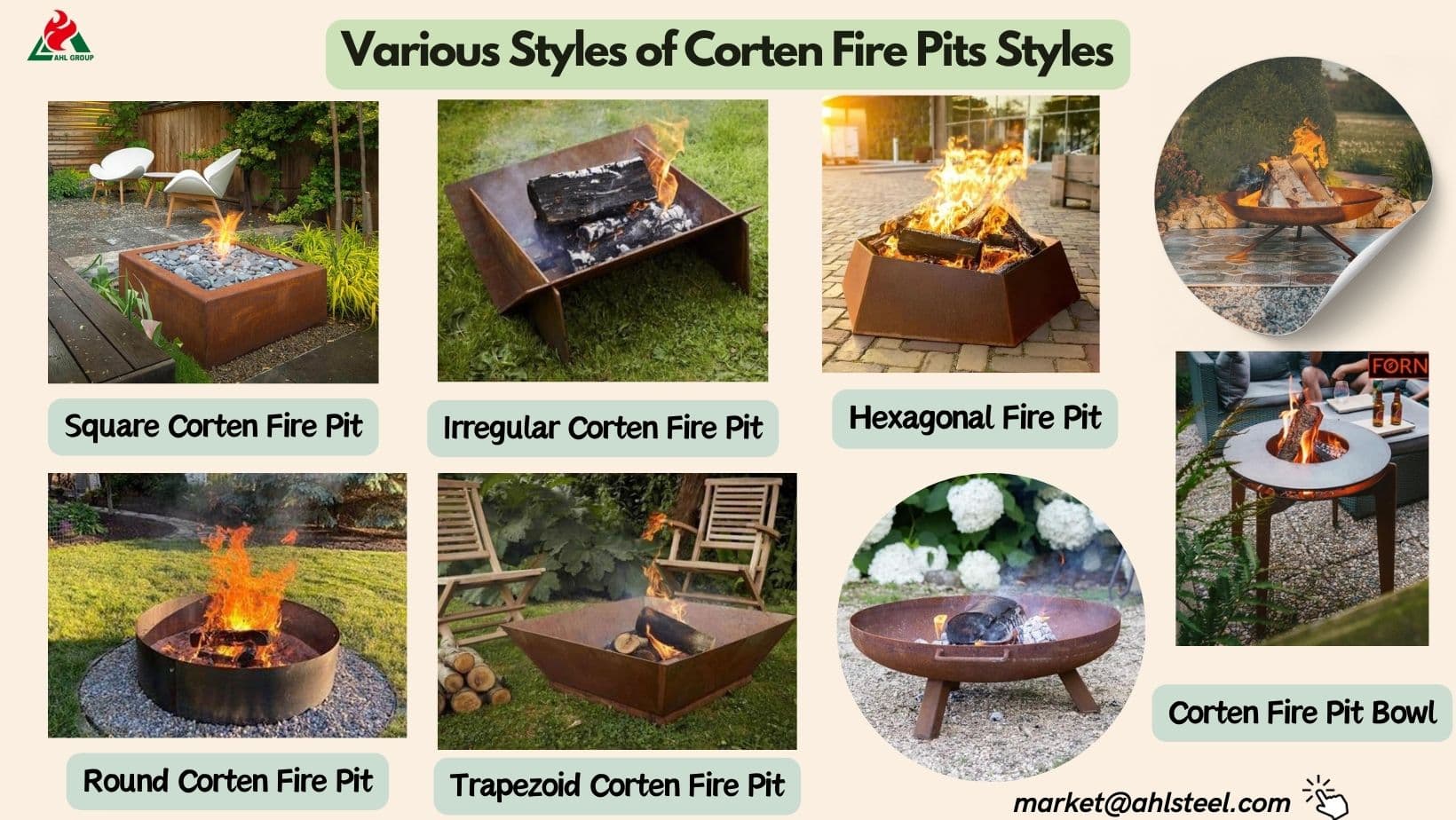 Various Styles of Corten Fire Pits Styles