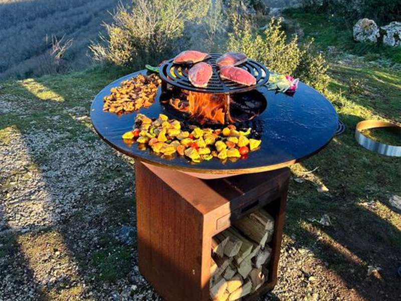 Corten steel BBQ grill